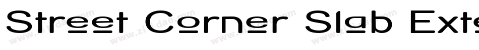 Street Corner Slab Extend字体转换